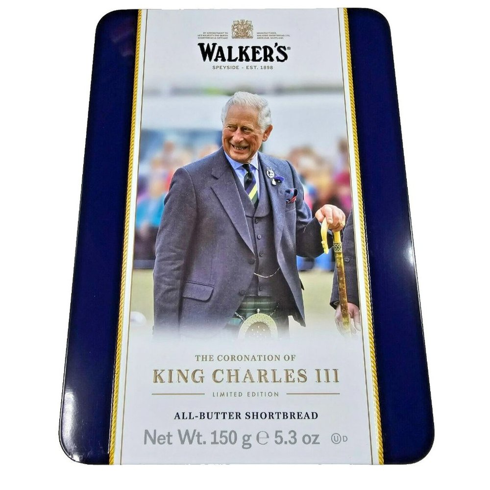 Walker's King Charles III Limited Edition Coronation Tin NEW Shortbread Cookies